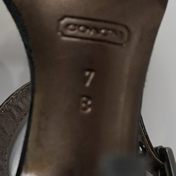 Coach coin strappy kitten heel sandals size 7 - Picture 7 of 7